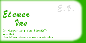 elemer vas business card